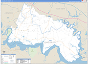 Charles City County Wall Map Basic Style